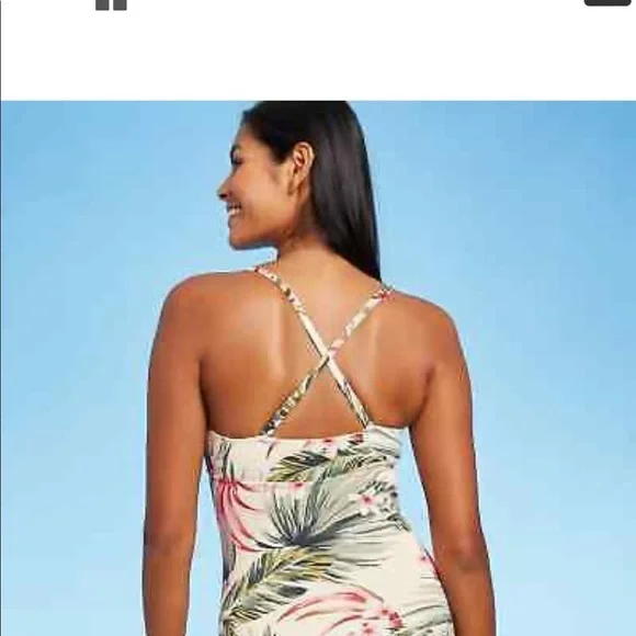 Women's Pique Bandeau High Coverage One Piece Swimsuit - Kona Sol™ Multi - Picture 3 of 7